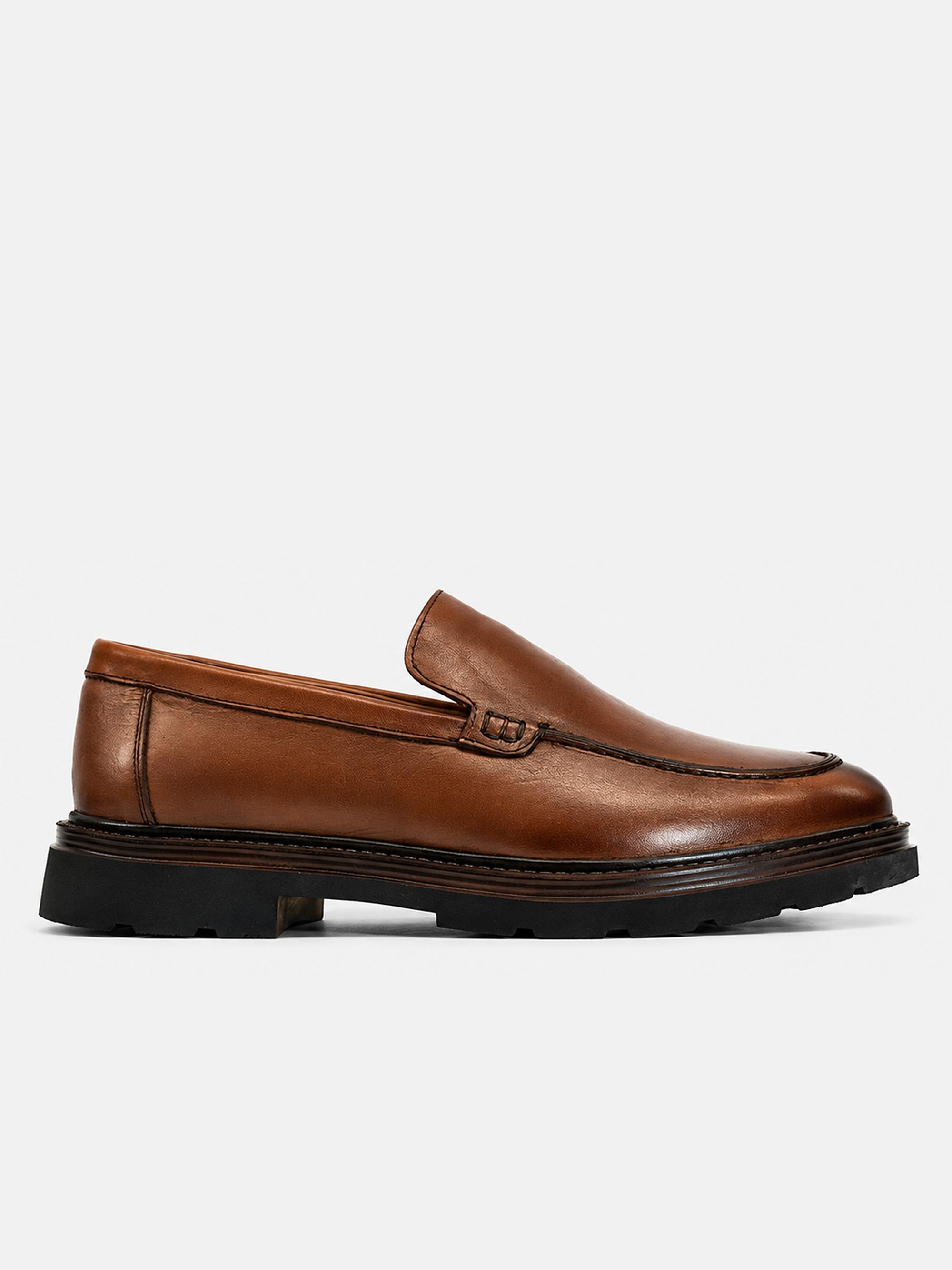 692 Tan Brown - Leather loafer
