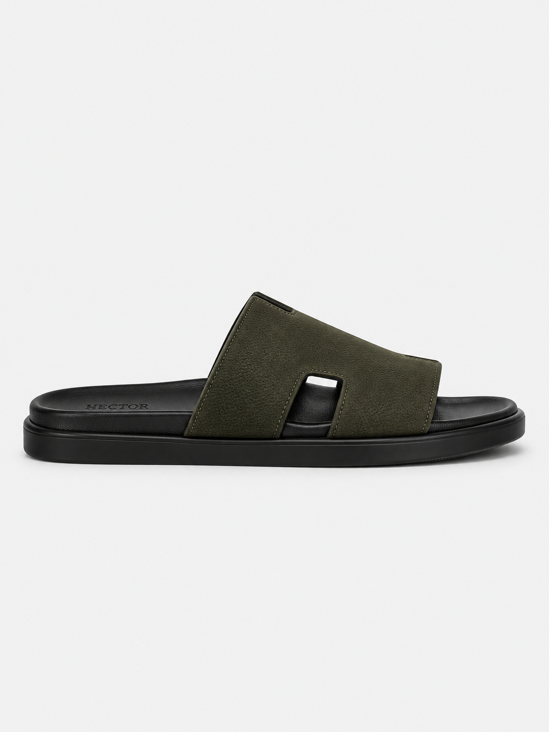 YKT10 Green Suede - Leather sandals